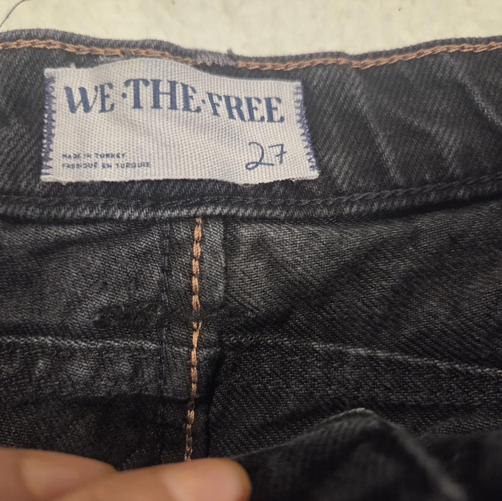 We The Free High-Rise Wide-Leg Jeans in Black - Picture 5 of 10